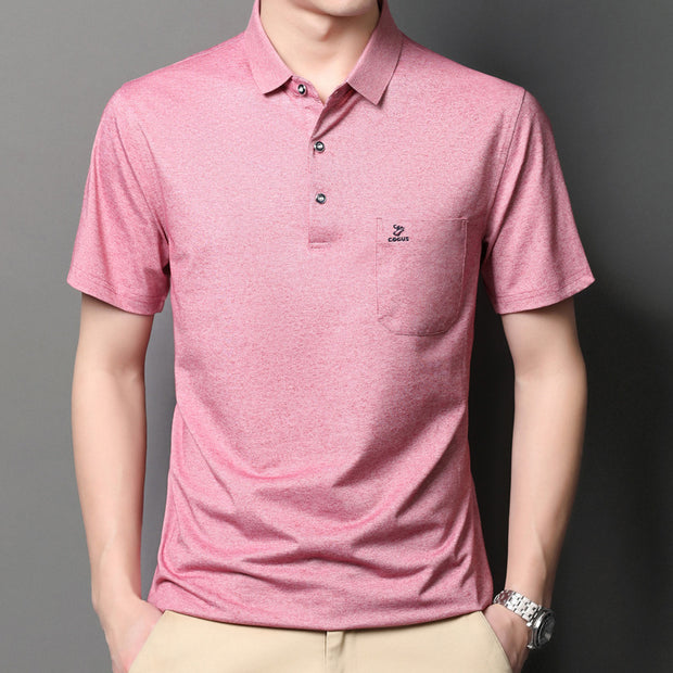 View details for Short-sleeved Solid Color T-shirt Polo Shirt T-shirt