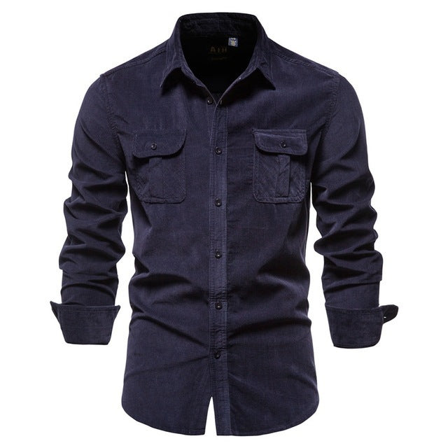 View details for Shirts For Men Wear Shirt College Tops Longsleeve Blue