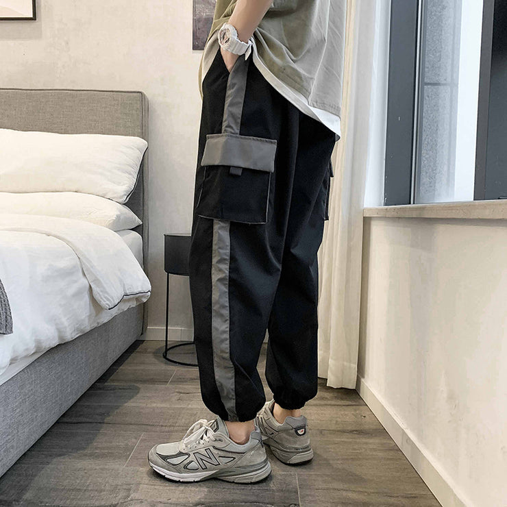 overalls mens loose plus size casual jogger pants.