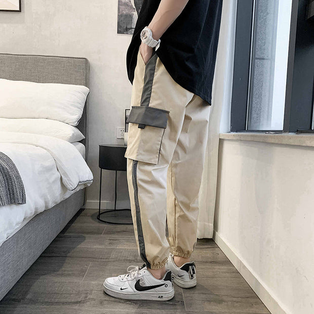 overalls mens loose plus size casual jogger pants.