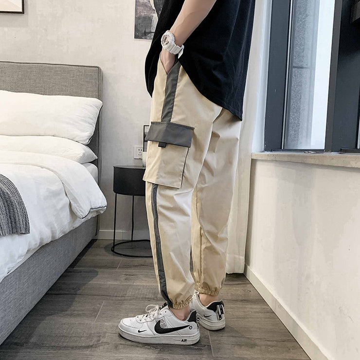 overalls mens loose plus size casual jogger pants.