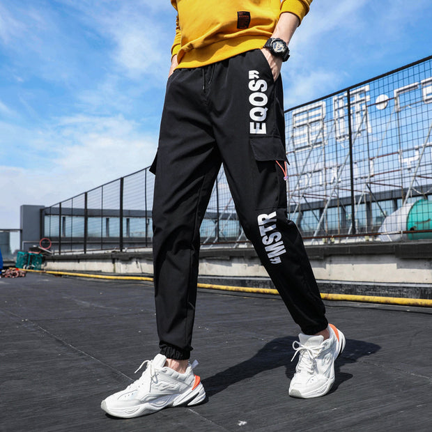 overalls mens loose plus size casual jogger pants.