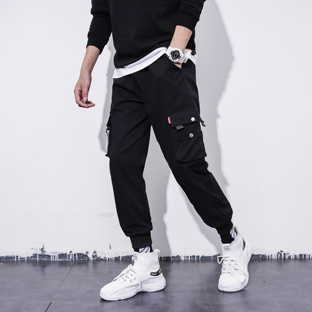 overalls mens loose plus size casual jogger pants.
