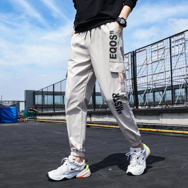 overalls mens loose plus size casual jogger pants.