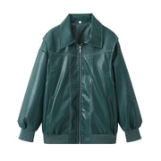 View details for Loose Fashion Retro Jacket Cool Stand Collar Long Sleeve Jacket Womens Clothing