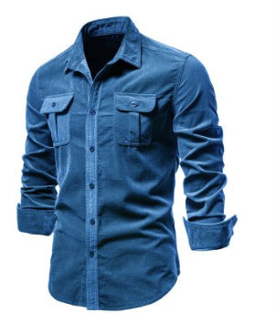 View details for Shirts For Men Wear Shirt College Tops Longsleeve Blue