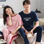 View details for Men And Women Fashion Casual Cotton Short-sleeved Shorts Home Wear Set 
