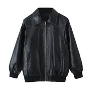 View details for Loose Fashion Retro Jacket Cool Stand Collar Long Sleeve Jacket Womens Clothing
