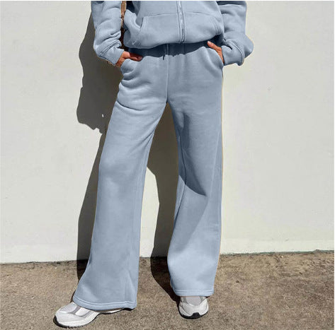 loose hooded sportwear joggers pants womens suit