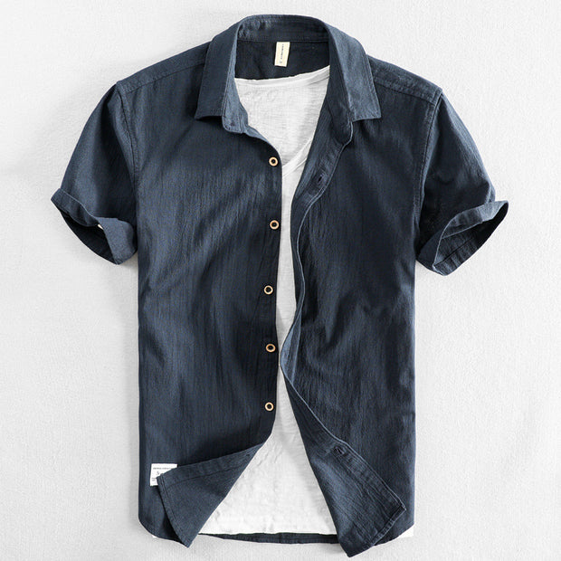 View details for Casual Loose Lapels Outer Wear Half Sleeve Top For Men
