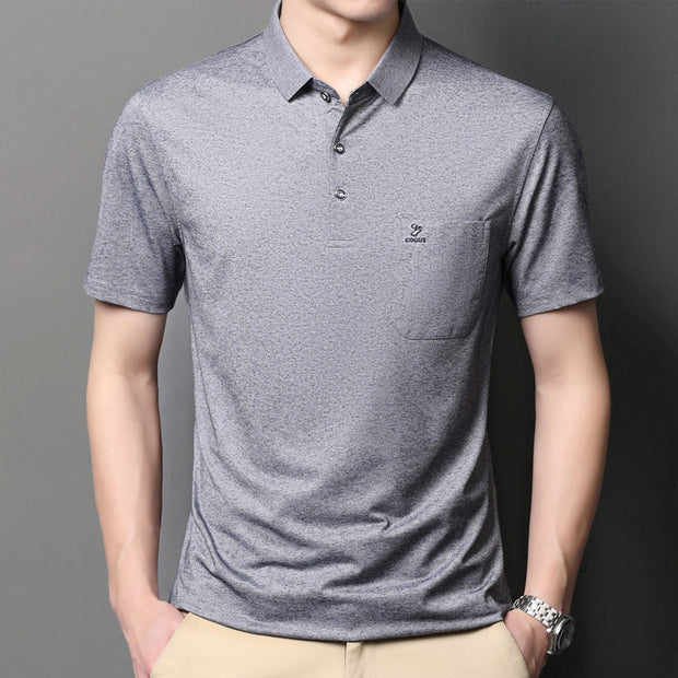 View details for Short-sleeved Solid Color T-shirt Polo Shirt T-shirt