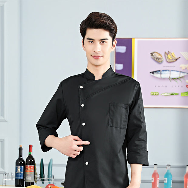 View details for Men Uniform Professional Jacket Outfit Long Sleeve Coat Restaurant Chef Wear