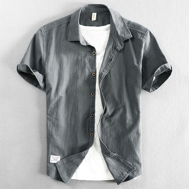 View details for Casual Loose Lapels Outer Wear Half Sleeve Top For Men