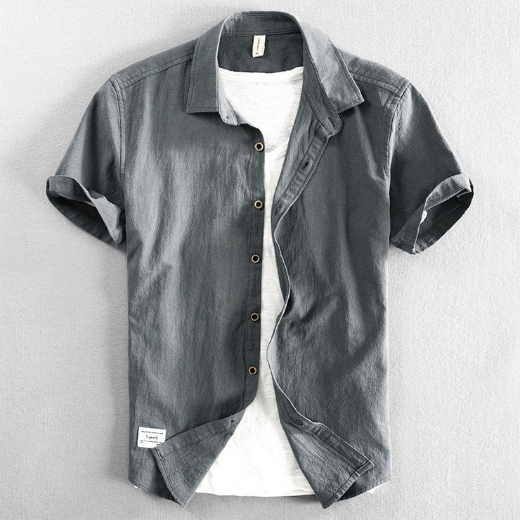 View details for Casual Loose Lapels Outer Wear Half Sleeve Top For Men