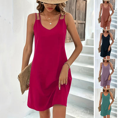 View details for Fashion Slim Fit Slimming Sleeveless Dress Womens Clothing 