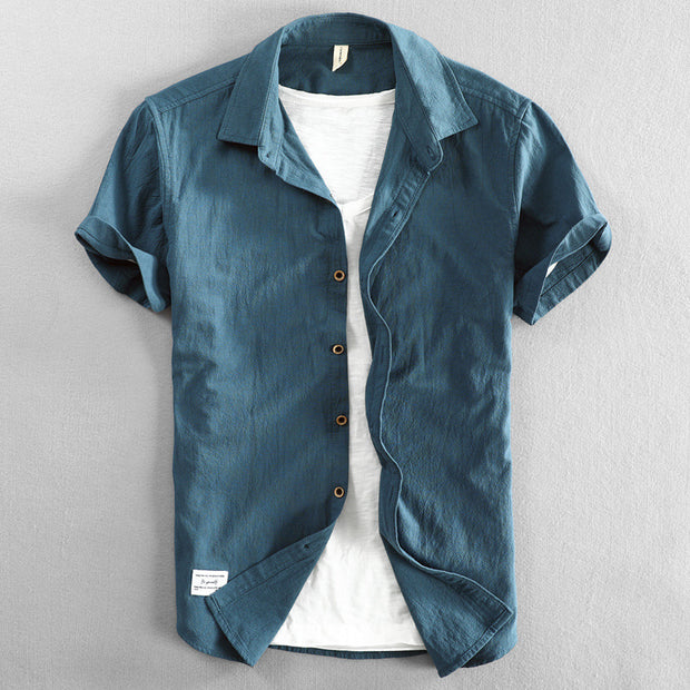 View details for Casual Loose Lapels Outer Wear Half Sleeve Top For Men