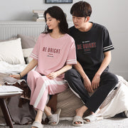 View details for Men And Women Fashion Casual Cotton Short-sleeved Shorts Home Wear Set
