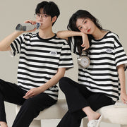 View details for Men And Women Fashion Casual Cotton Short-sleeved Shorts Home Wear Set
