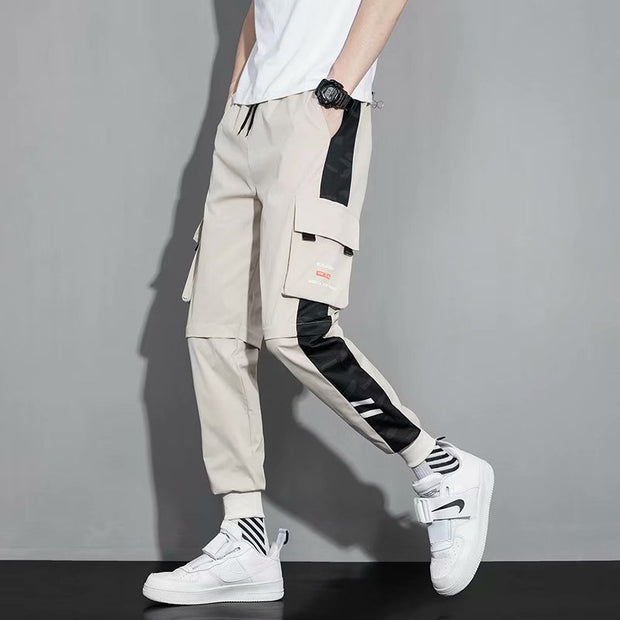 overalls mens loose plus size casual jogger pants.