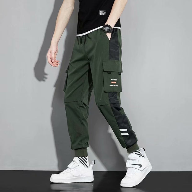 overalls mens loose plus size casual jogger pants.