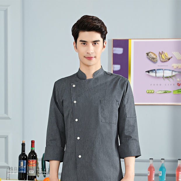 View details for Men Uniform Professional Jacket Outfit Long Sleeve Coat Restaurant Chef Wear