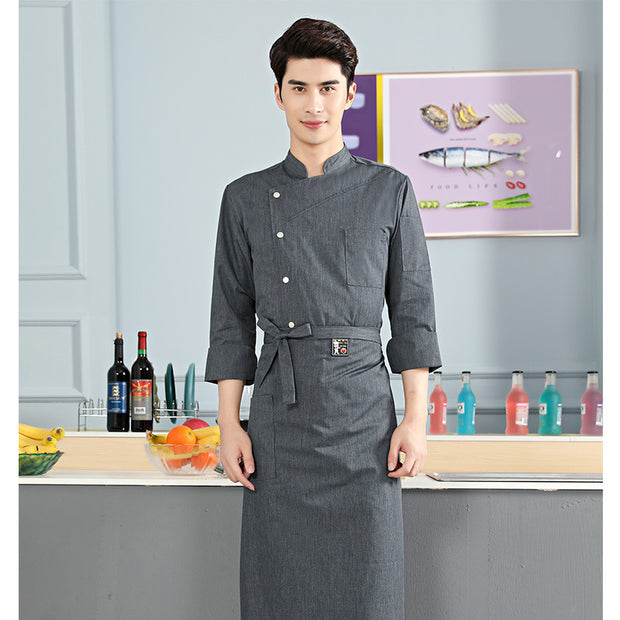 View details for Men Uniform Professional Jacket Outfit Long Sleeve Coat Restaurant Chef Wear